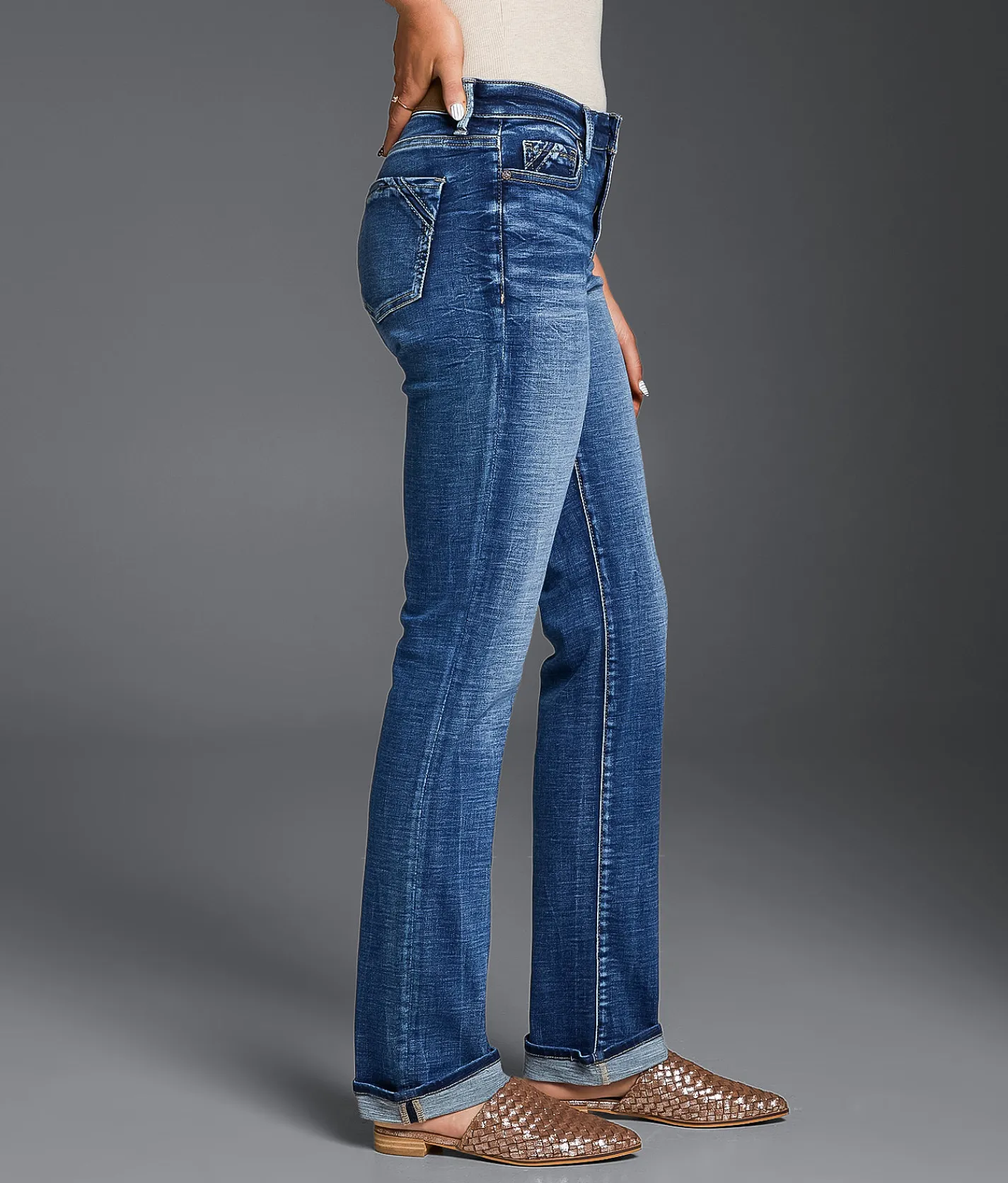 Jeans|Bottoms | Buckle Black Fit No. 85 Straight Stretch Cuffed Jean Kiessel