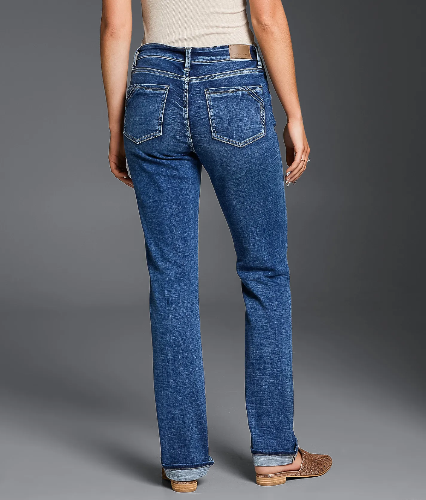 Jeans|Bottoms | Buckle Black Fit No. 85 Straight Stretch Cuffed Jean Kiessel