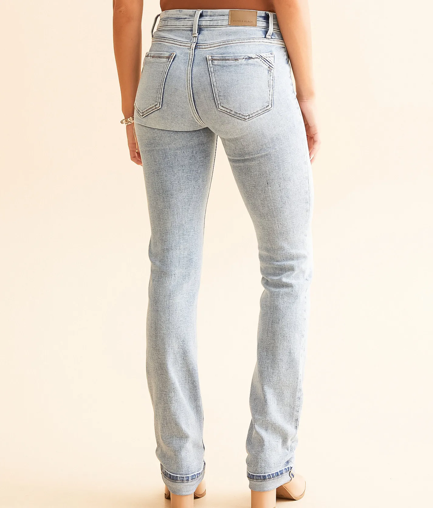 Buckle Black Fit No. 53 Straight Stretch Cuffed Jean Del Norte 4 Best
