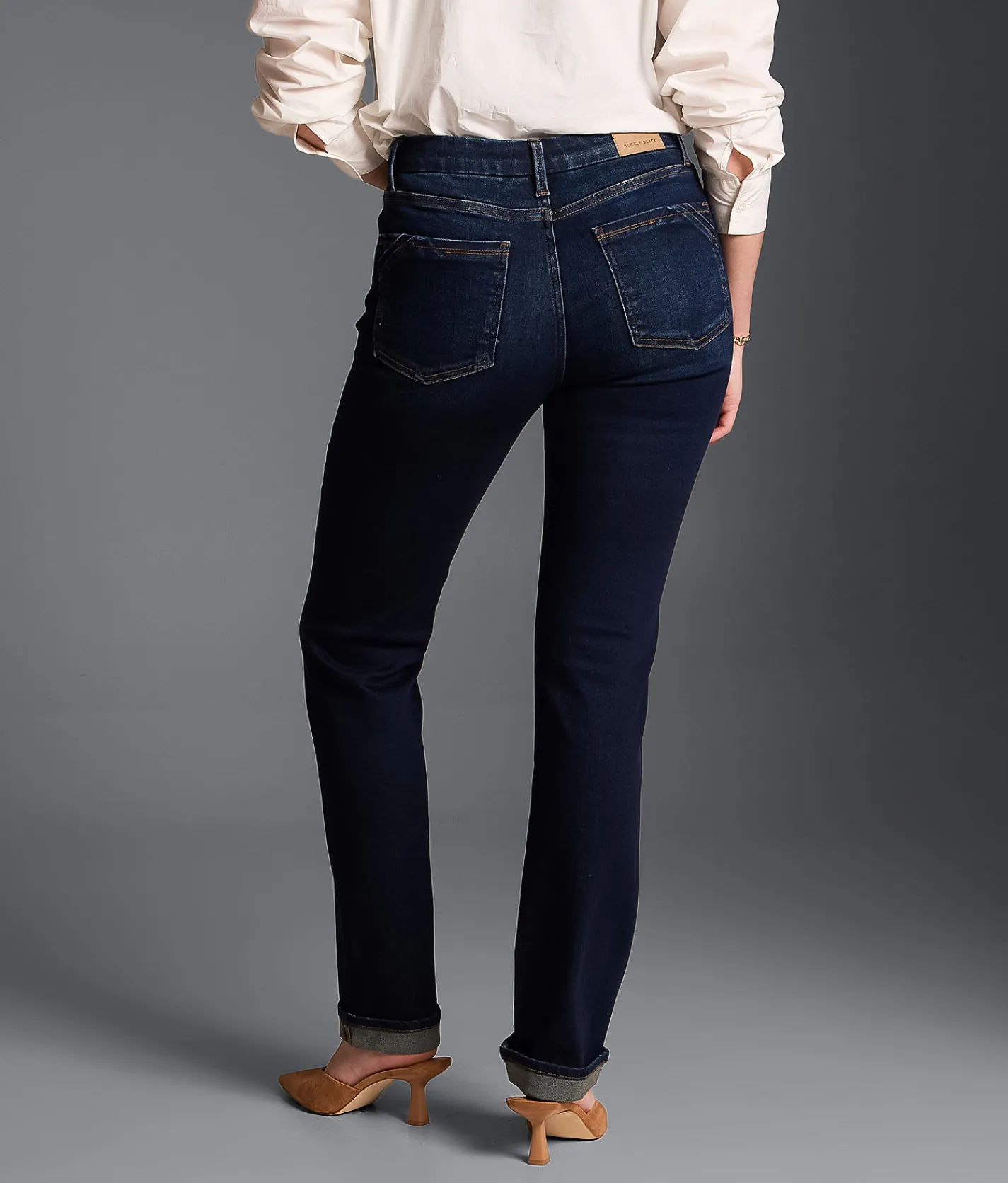 Buckle Black Fit No. 85 Straight Stretch Cuffed Jean Elkington 6 Outlet