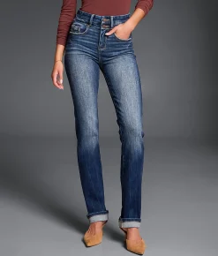Buckle Black Fit No. 35 Straight Stretch Cuffed Jean Carrington Hot