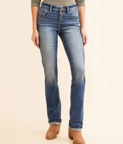 Buckle Black Fit No. 53 Straight Stretch Cuffed Jean Galindo New