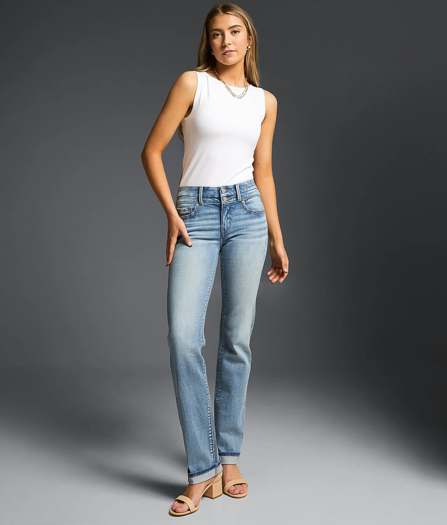Buckle Black Fit No. 53 Straight Stretch Cuffed Jean Euclid 3 Discount