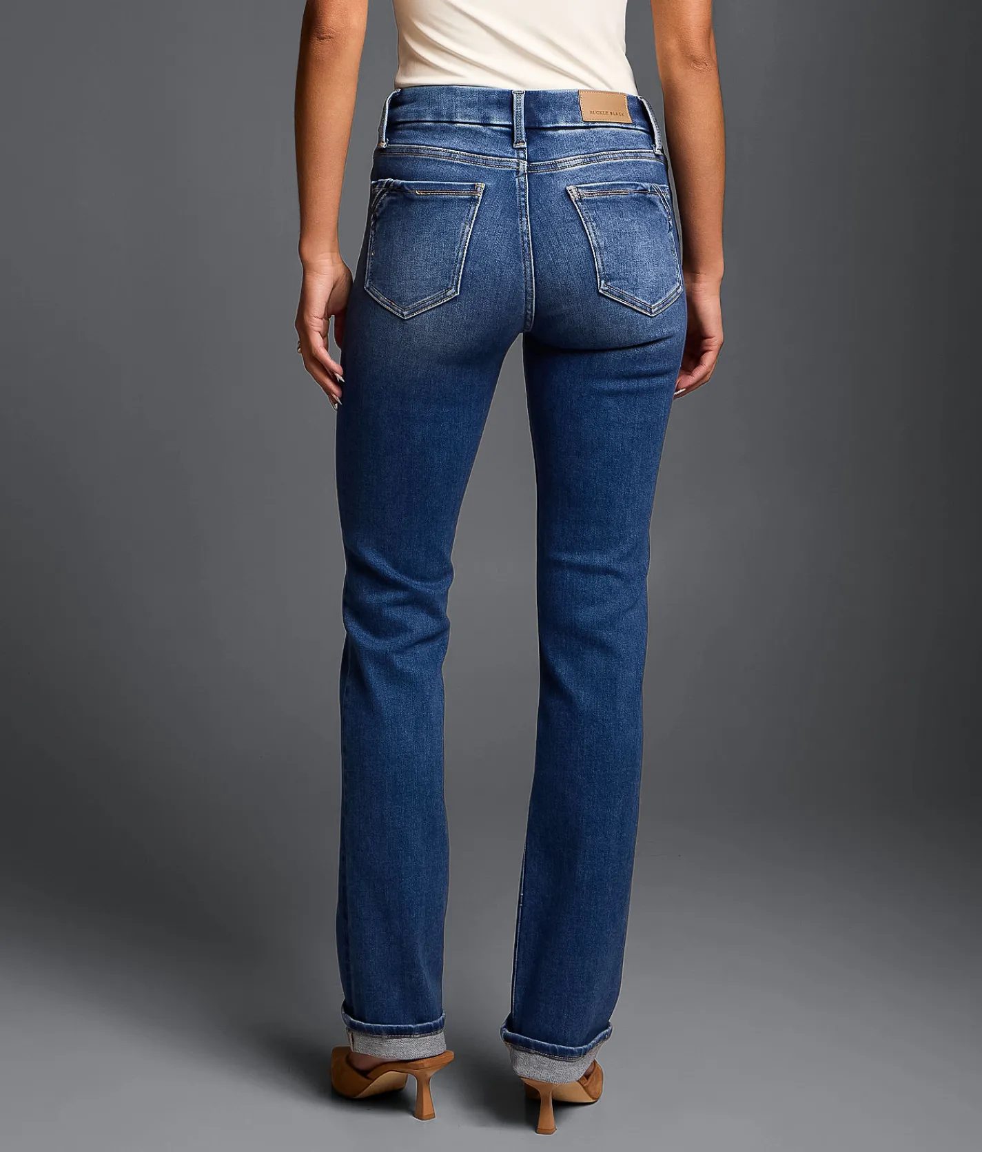 Buckle Black Fit No. 53 Straight Stretch Cuffed Jean Grouby Online