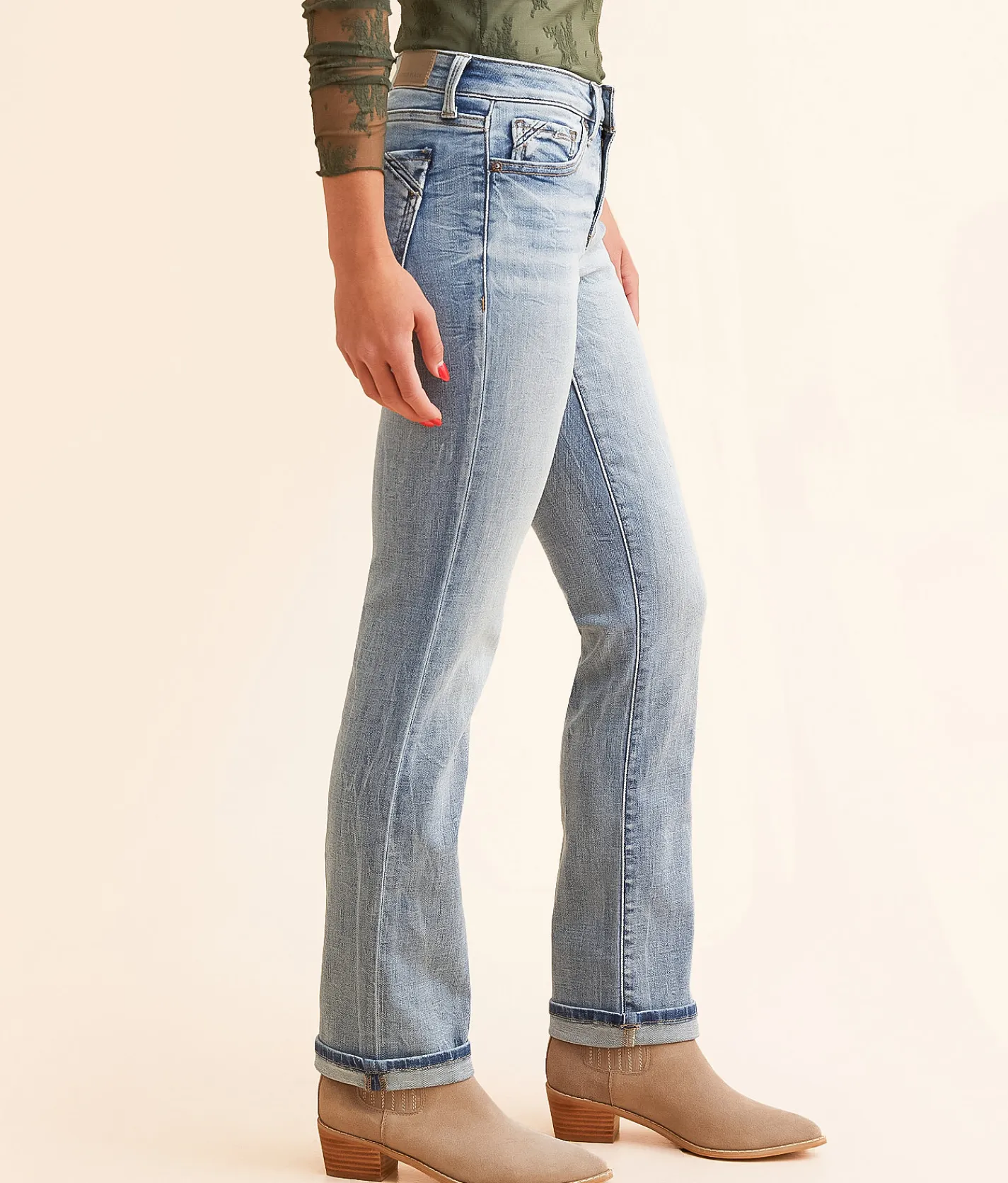 Buckle Black Fit No. 53 Straight Stretch Cuffed Jean Galax 2 Online