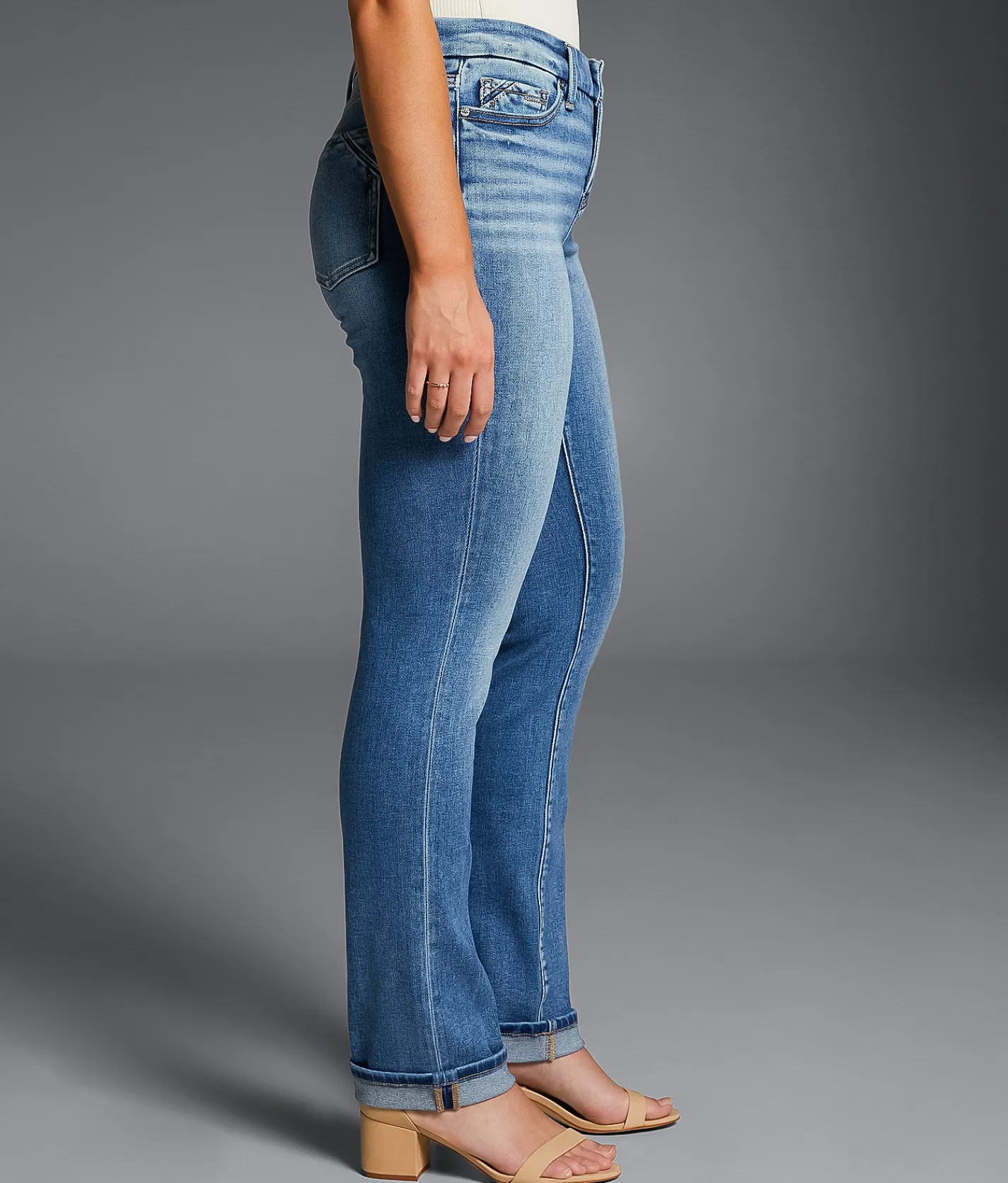 Buckle Black Fit No. 85 Straight Stretch Cuffed Jean Dellano Outlet