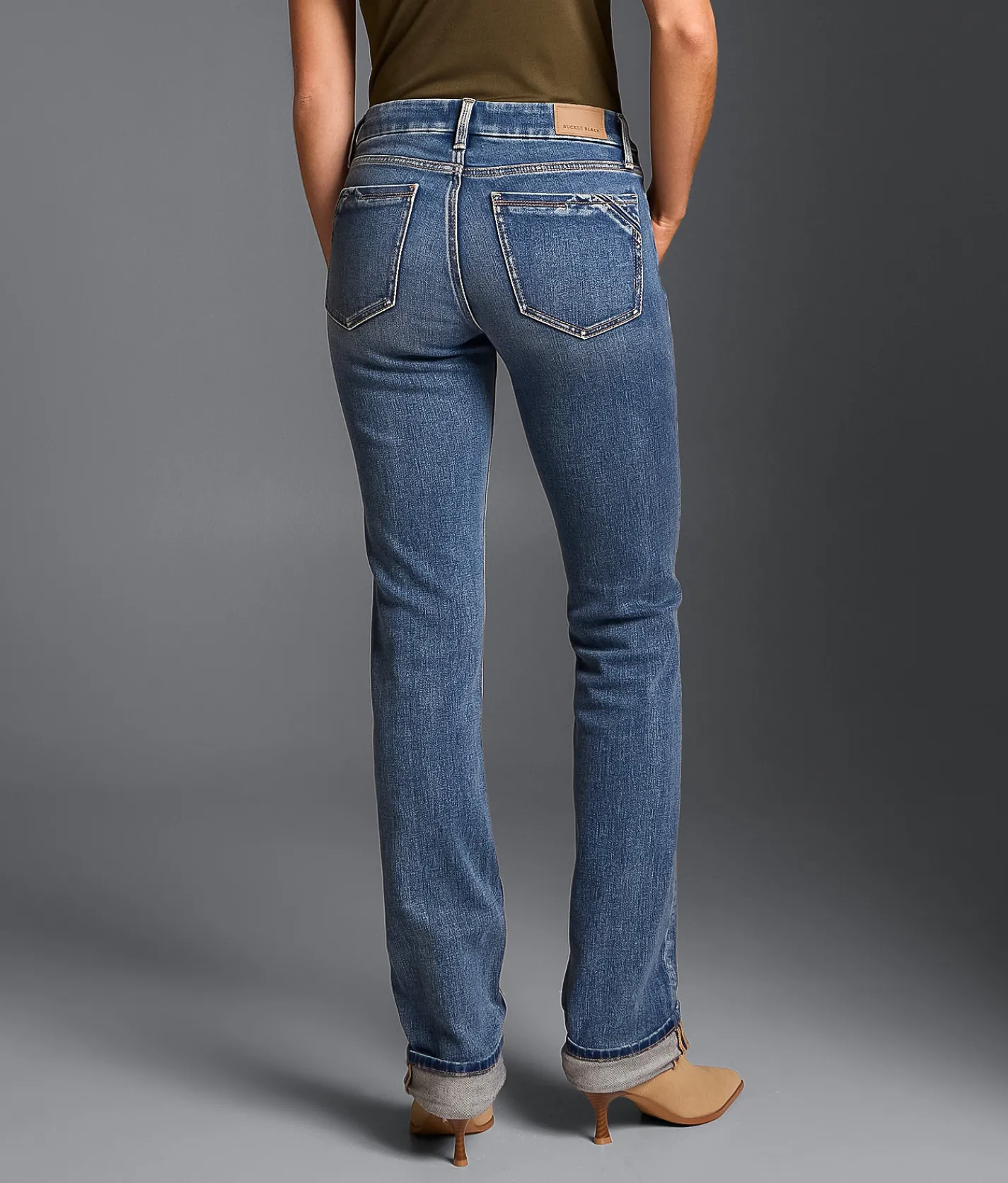 Buckle Black Fit No. 53 Straight Stretch Jean Haislip 3 Sale