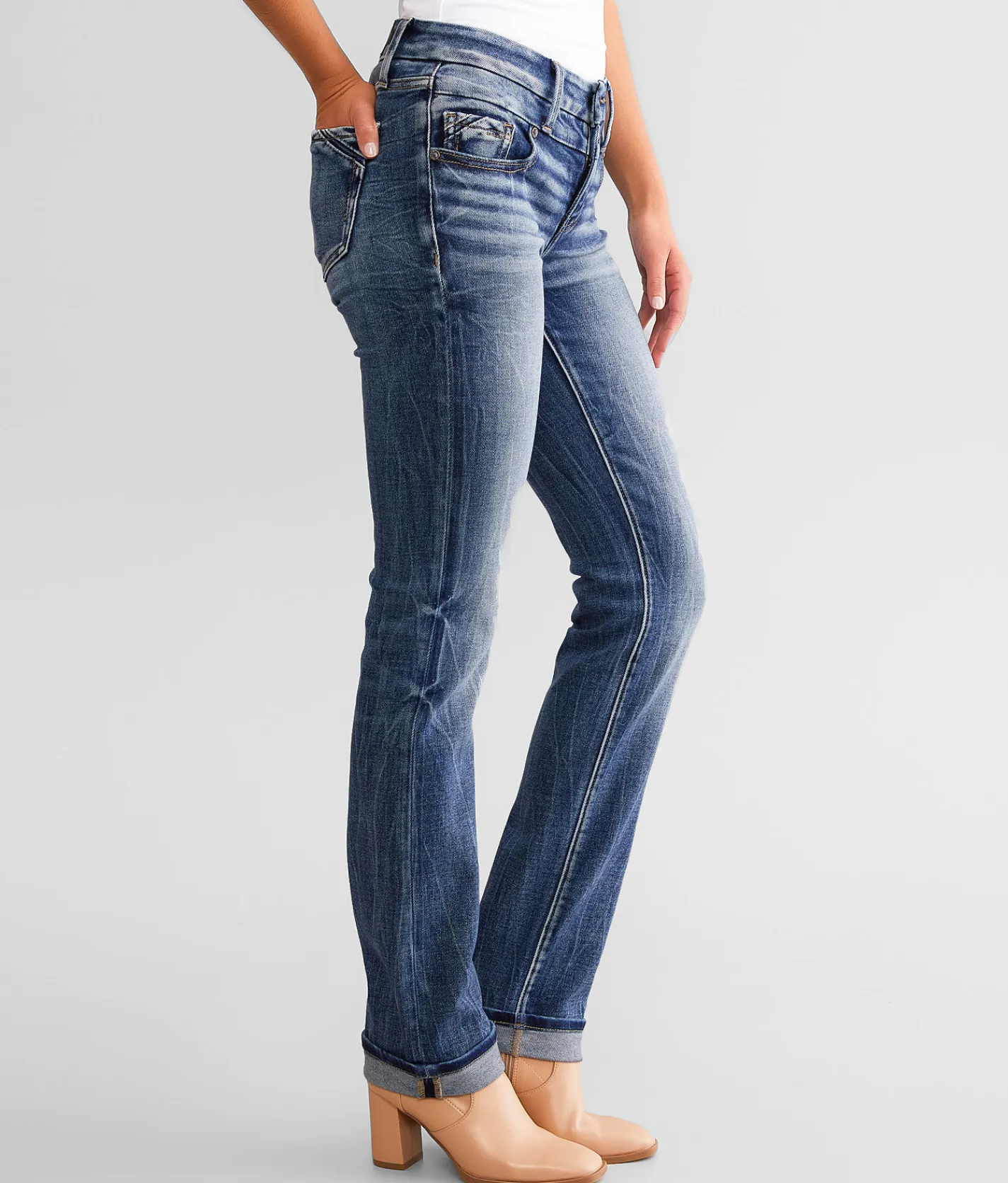 Buckle Black Fit No. 53 Straight Stretch Jean Mclennan New