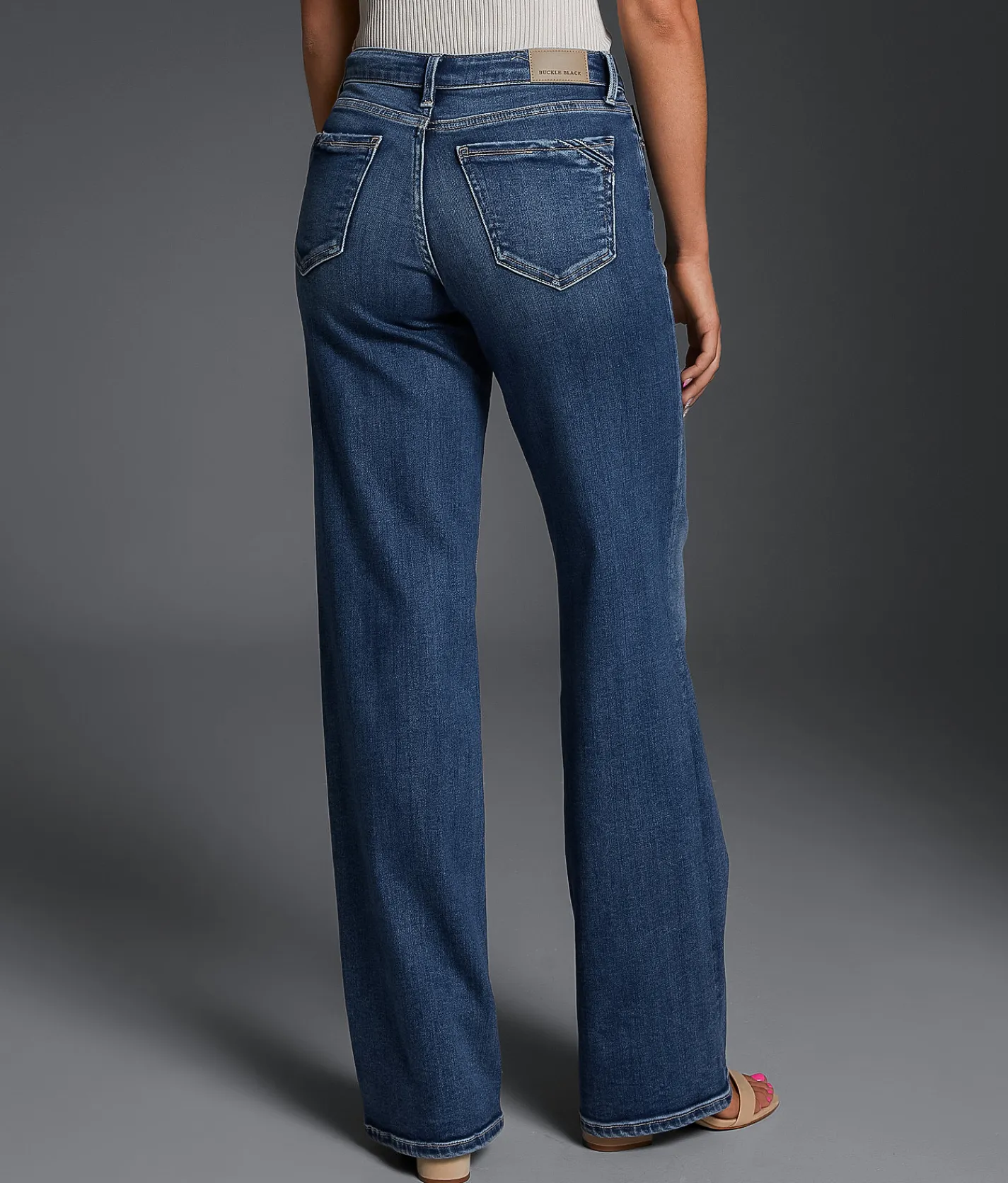 Jeans|Bottoms | Buckle Black Fit No. 53 Wide Leg Stretch Jean Halsted