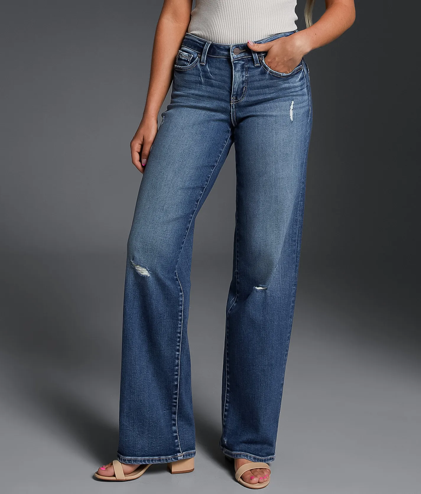 Jeans|Bottoms | Buckle Black Fit No. 53 Wide Leg Stretch Jean Halsted