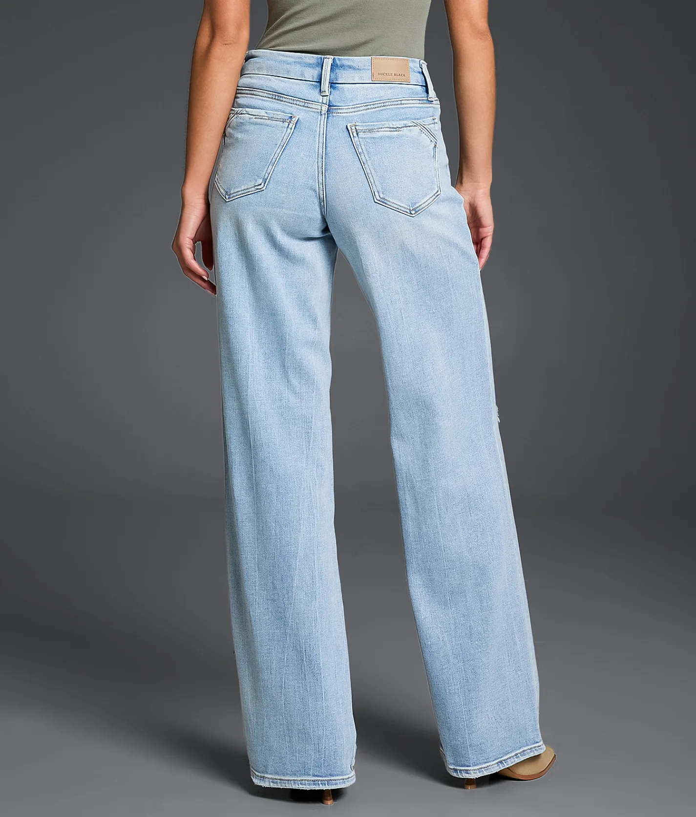Buckle Black Fit No. 53 Wide Leg Stretch Jean Kelsea