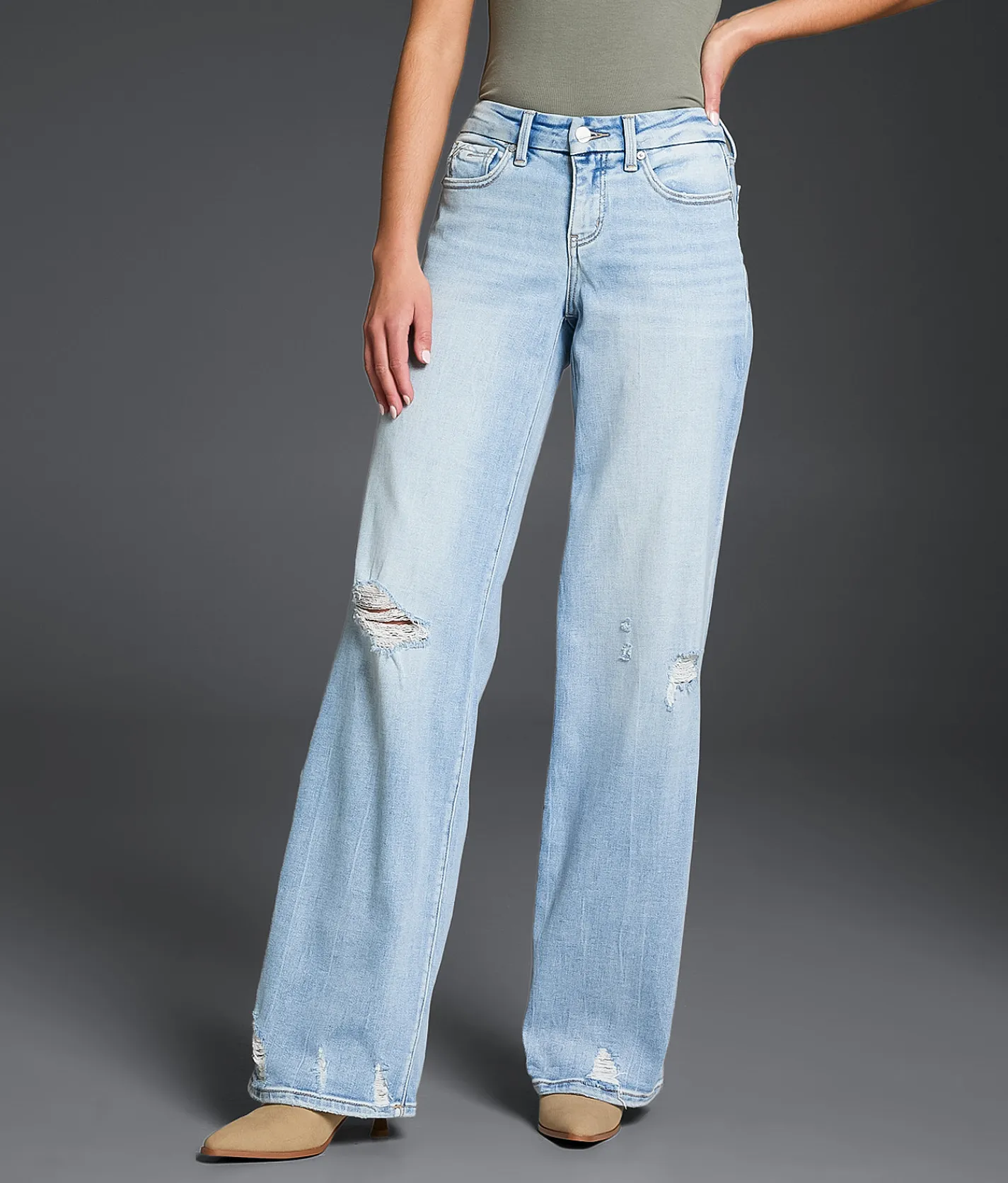 Buckle Black Fit No. 53 Wide Leg Stretch Jean Kelsea