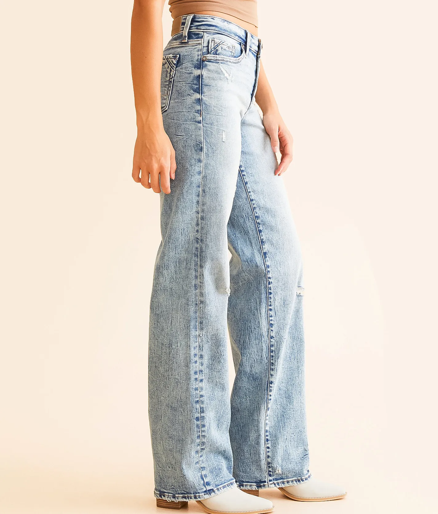 Buckle Black Fit No. 53 Wide Leg Stretch Jean Judith Sale