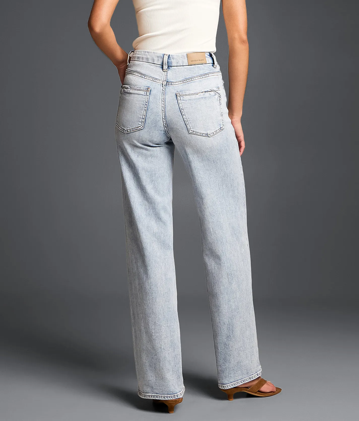 Buckle Black Fit No. 35 Wide Leg Stretch Jean Ingleside Discount