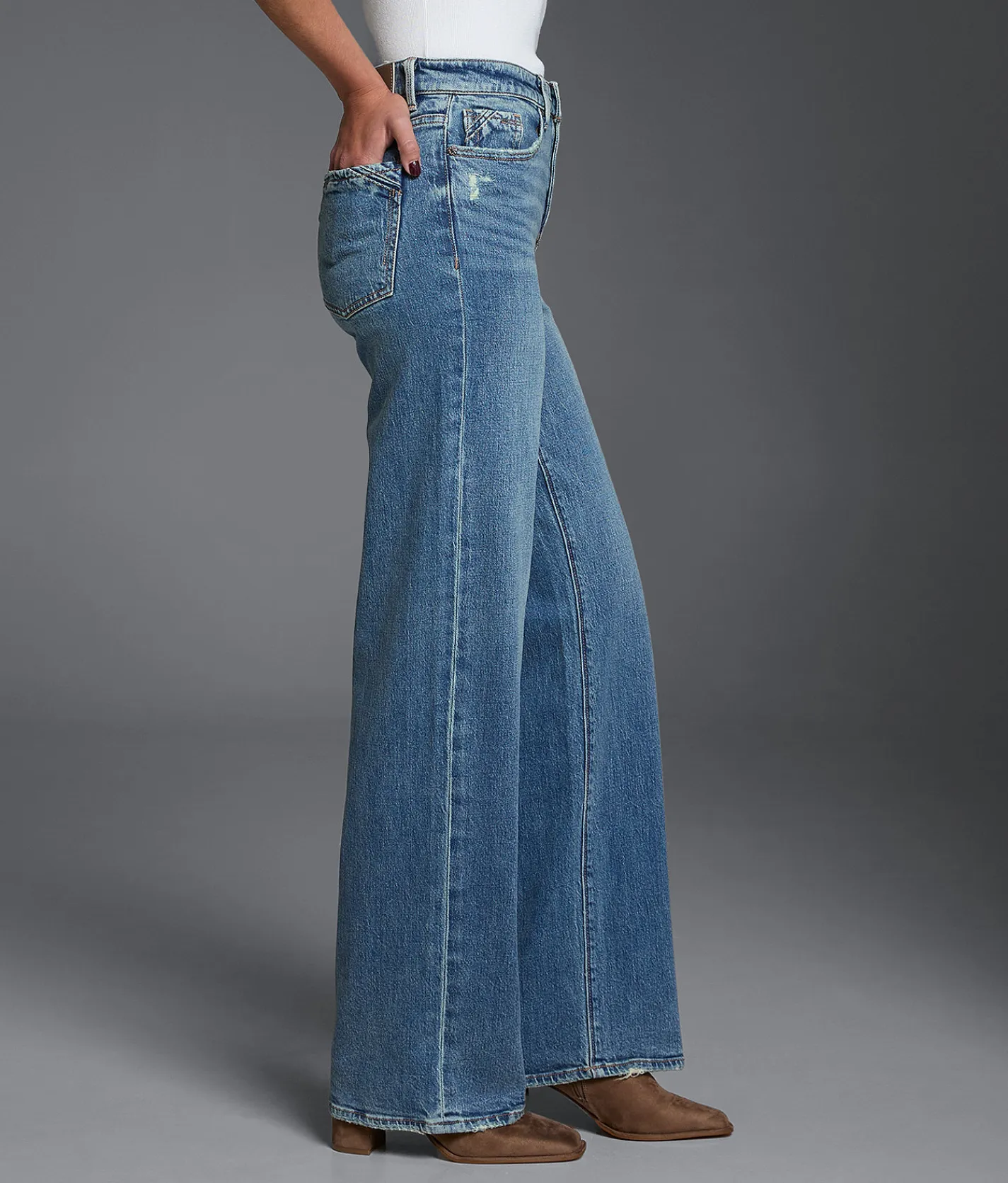 Buckle Black Fit No. 35 Wide Leg Stretch Jean Hibiscus Discount