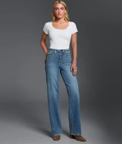 Buckle Black Fit No. 35 Wide Leg Stretch Jean Hibiscus Discount