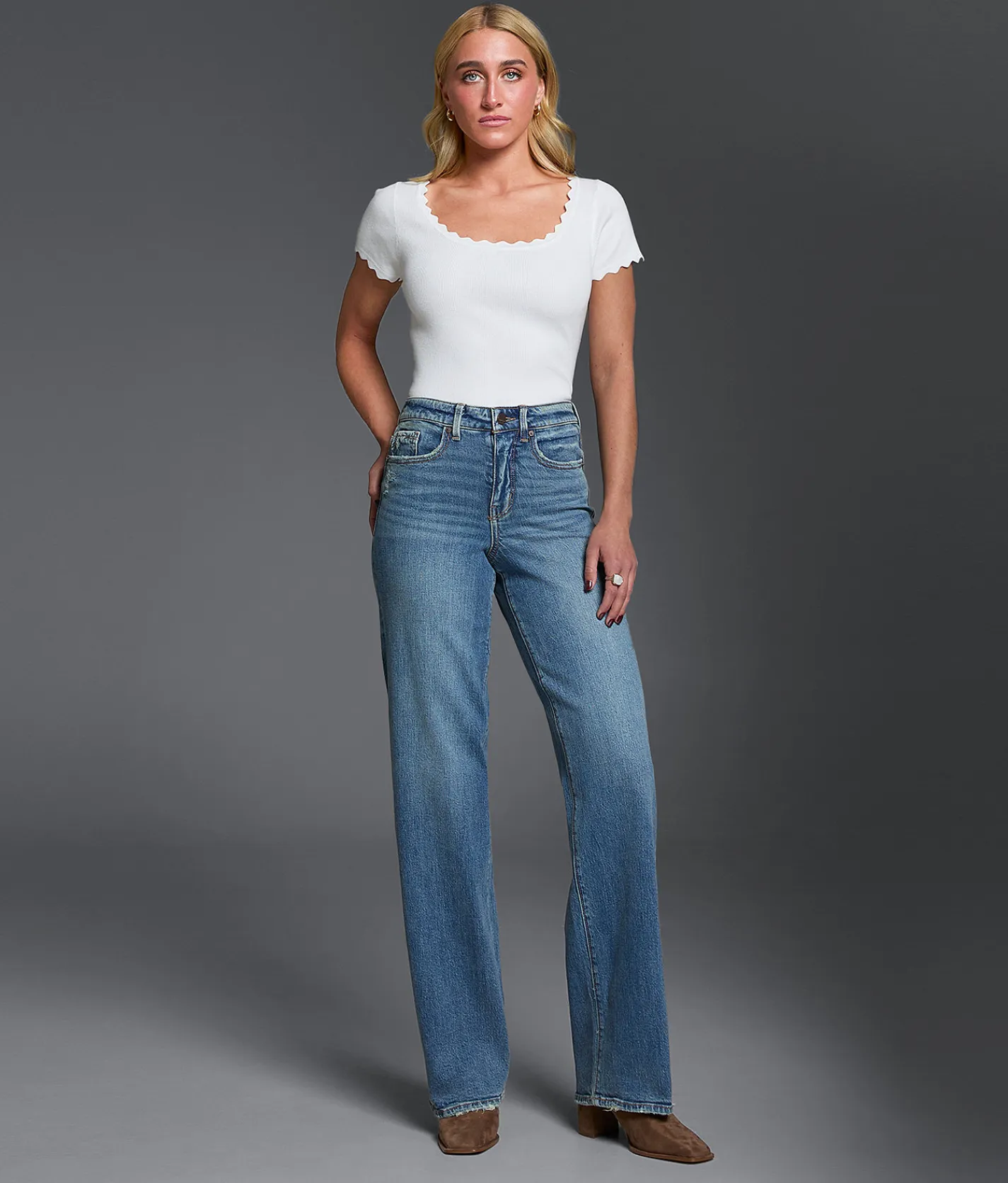 Buckle Black Fit No. 35 Wide Leg Stretch Jean Hibiscus Discount
