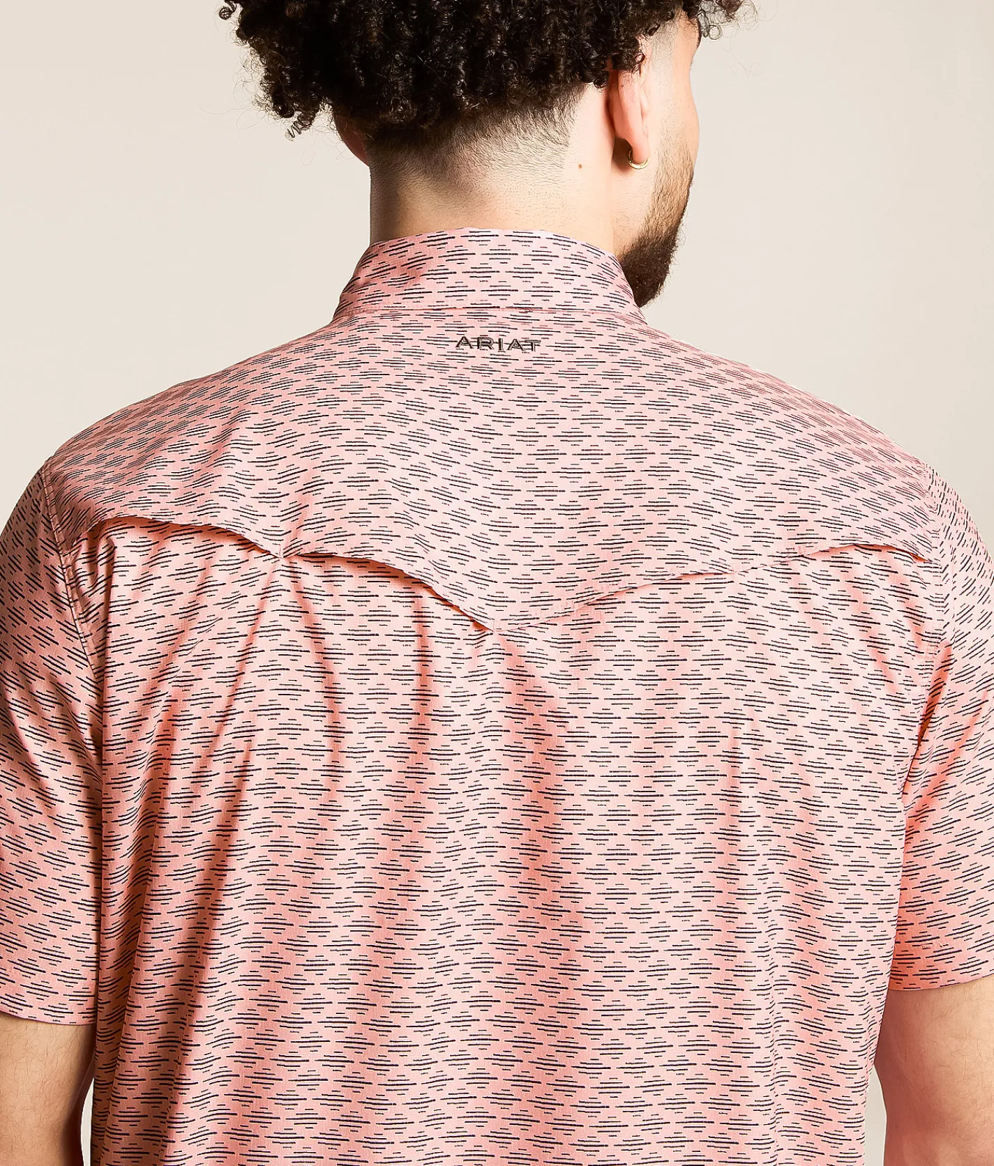 Tops | Ariat Fitted VenTEK Western Shirt Apricot Blush