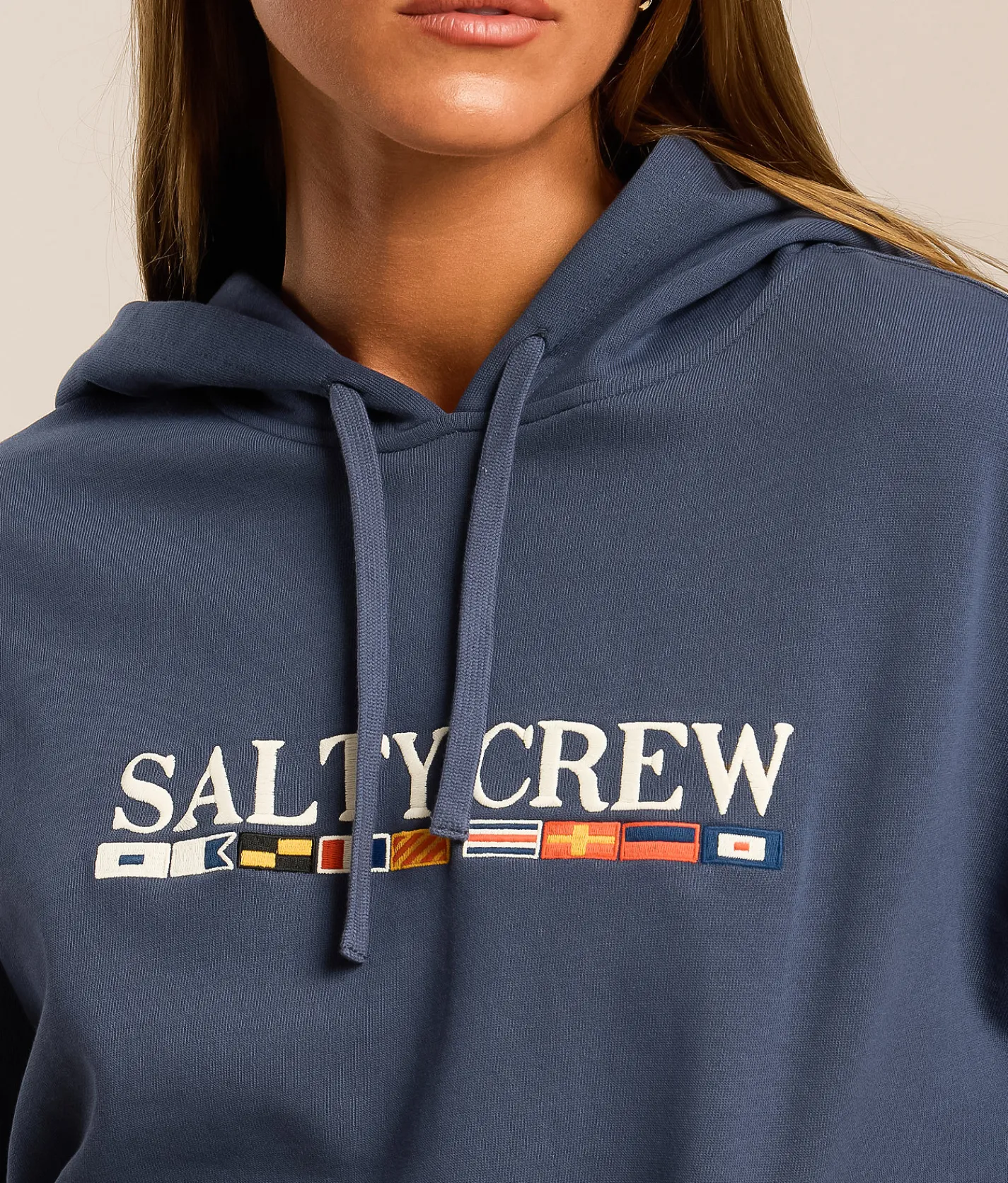 Salty Crew Flag Hooded Sweatshirt Vintage Indigo Online
