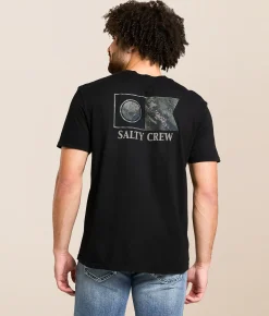 Salty Crew Flagship Camo T-Shirt Black Clearance