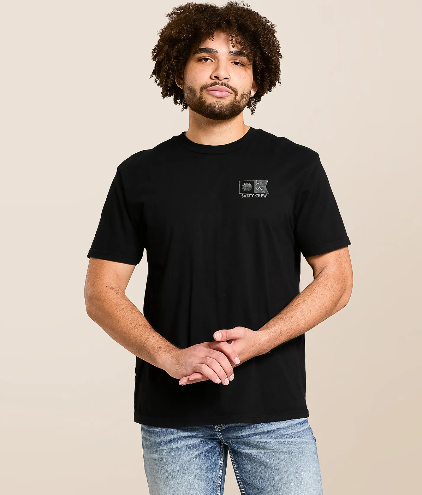 Salty Crew Flagship Camo T-Shirt Black Clearance