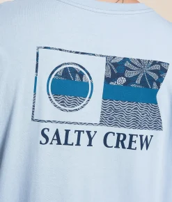 Salty Crew Flagship Fill T-Shirt Blue Fog New