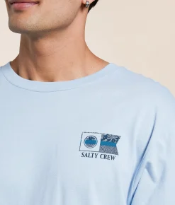 Salty Crew Flagship Fill T-Shirt Blue Fog New