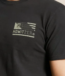 Tops|Graphic T-Shirts | Howitzer Flag T-Shirt Vintage Black