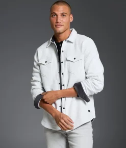 Tops | Outpost Makers Flannel Athletic Shirt Grey