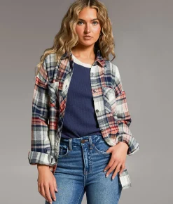 Tops | BKE Flannel Boyfriend Shirt Multi