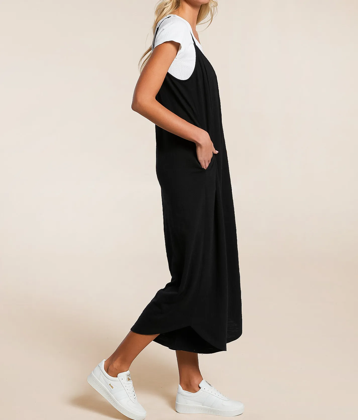 Z Supply Flared Jumpsuit Black Sale