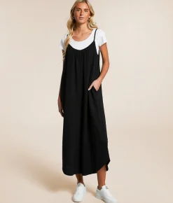 Z Supply Flared Jumpsuit Black Sale