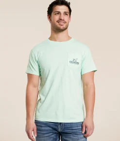 Fieldstone Flats Boat Dog T-Shirt Brook Green Hot