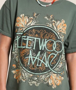Merch Traffic Fleetwood Mac Band Oversized T-Shirt Laurel Wreath Outlet