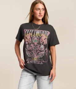 Merch Traffic Fleetwood Mac Band T-Shirt Washed Black