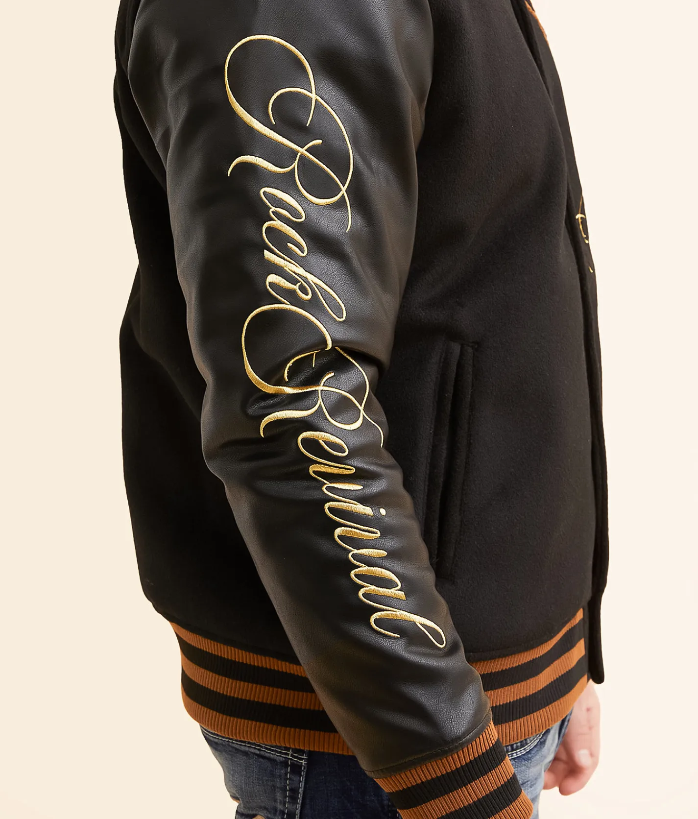 Rock Revival Fleur Varsity Jacket Black Online