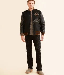 Rock Revival Fleur Varsity Jacket Black Online