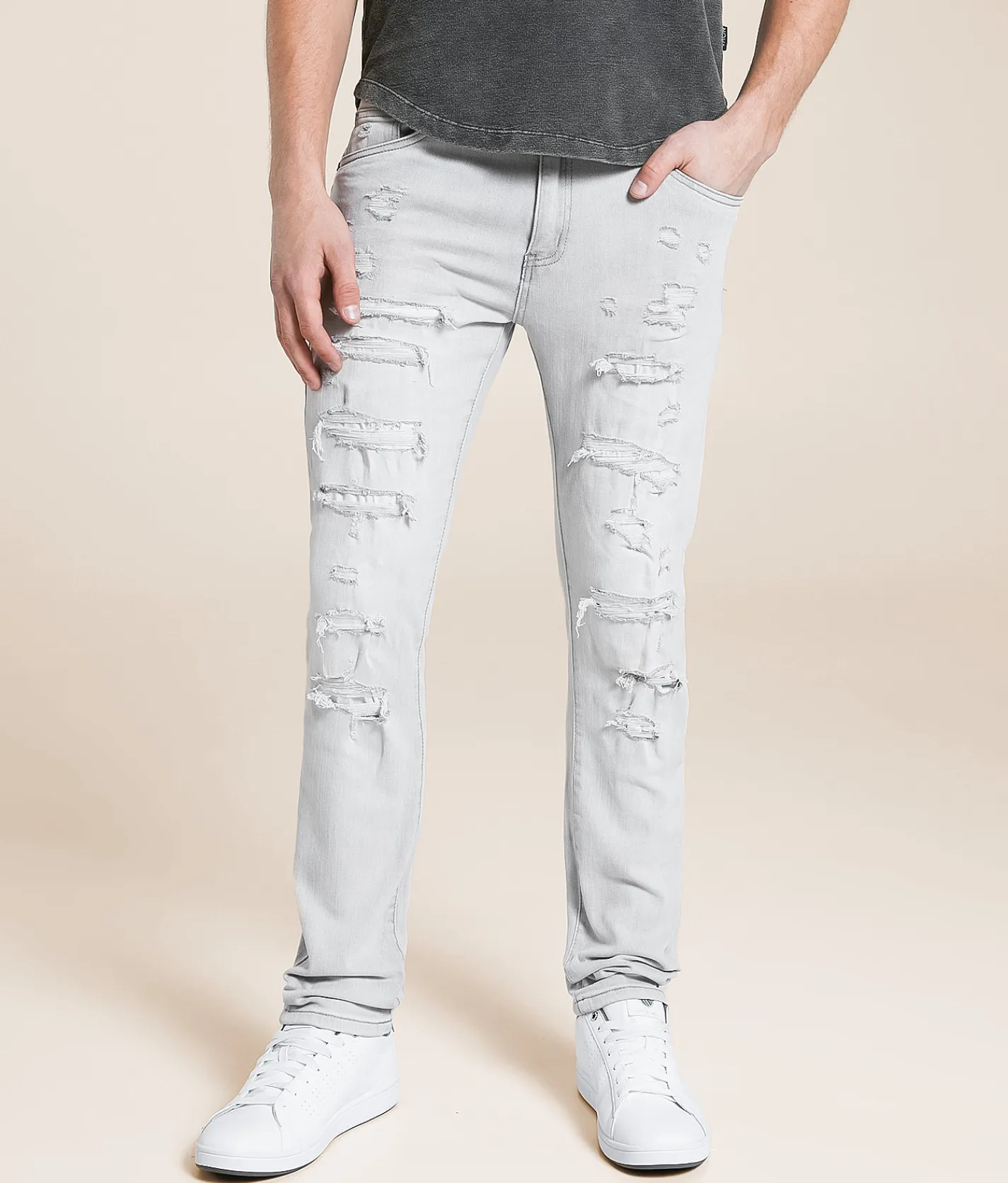 Waimea Flex Skinny Stretch Jean Grey Bleach Hot