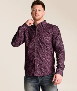 Eight X Flocked Shirt Purple Hot
