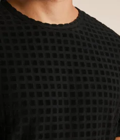 Tops | Nova Industries Flocked Square T-Shirt Black