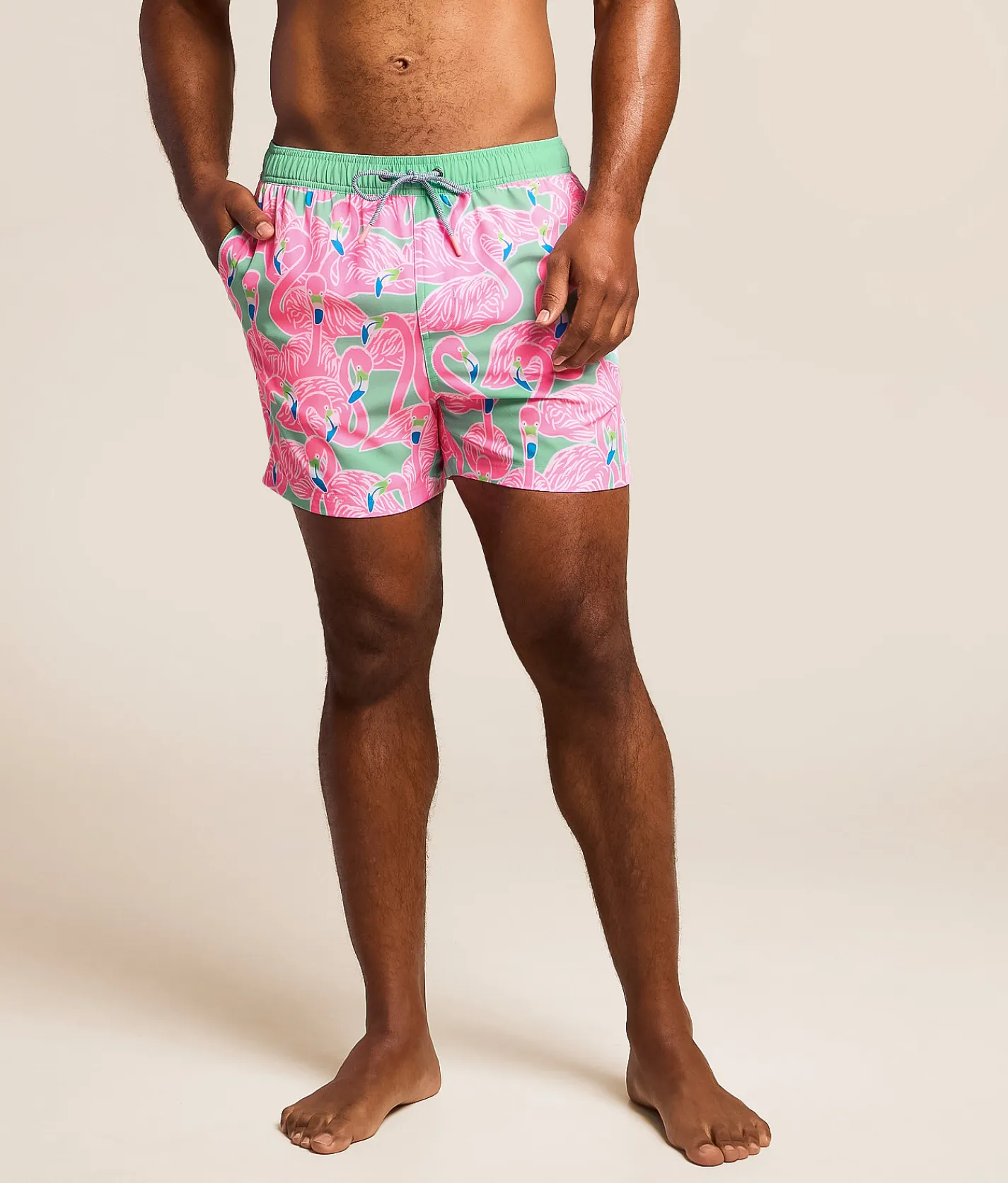 Bottoms|Swimwear | party pants Flockin Aye Happy Stretch Swim Trunks Mint Green