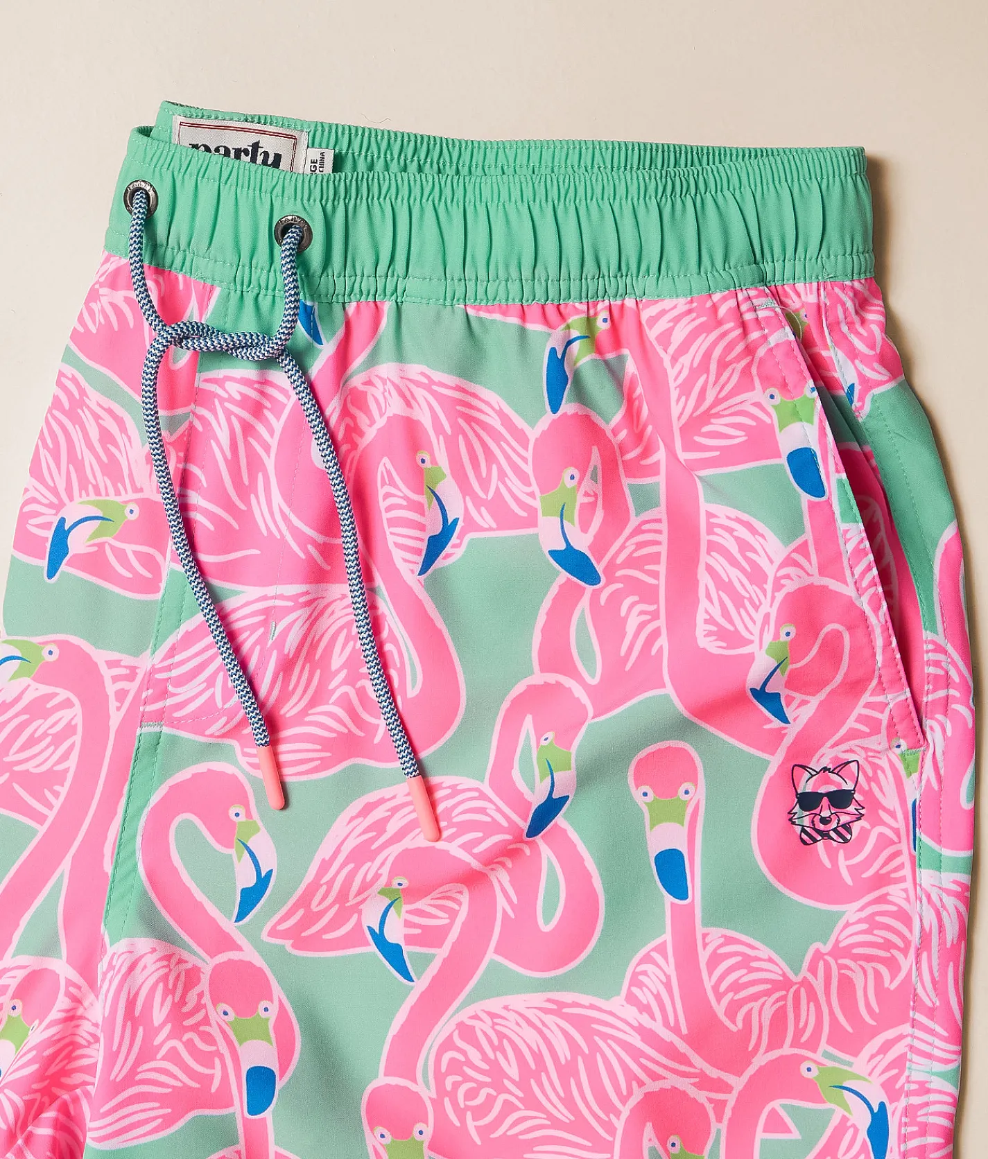 Bottoms|Swimwear | party pants Flockin Aye Happy Stretch Swim Trunks Mint Green