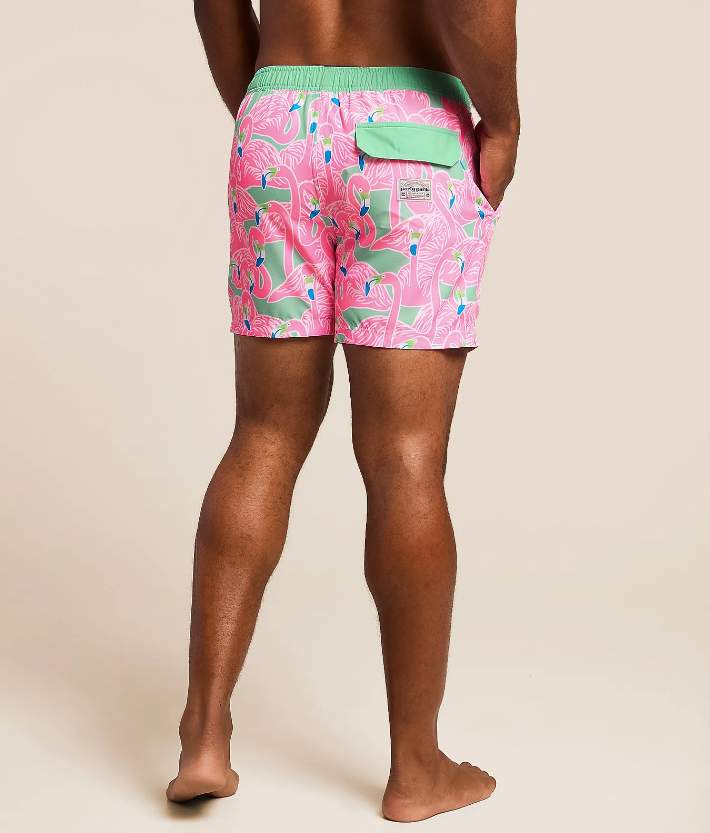 Bottoms|Swimwear | party pants Flockin Aye Happy Stretch Swim Trunks Mint Green