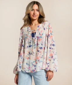 Tops | Daytrip Floral Chiffon Top Multi