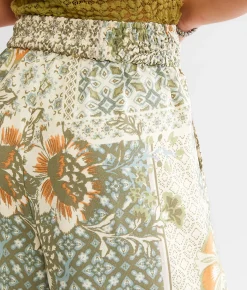 Bottoms | Miss Me Floral Crochet Beach Pant Multi Green