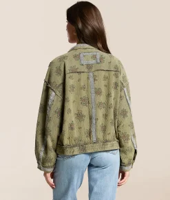 Coats & Jackets | POL Floral Crochet Jacket Navy Charcoal