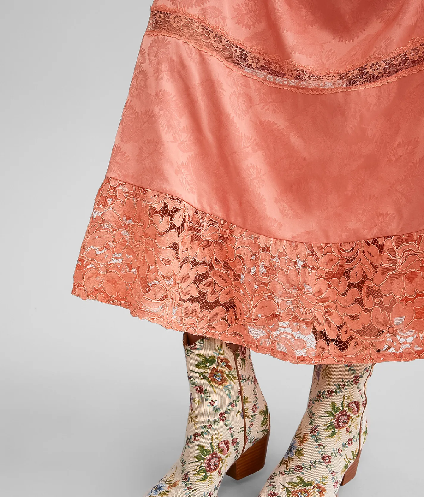 Dresses | Gimmicks Floral Jacquard Maxi Dress Coral