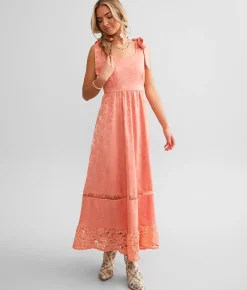 Dresses | Gimmicks Floral Jacquard Maxi Dress Coral