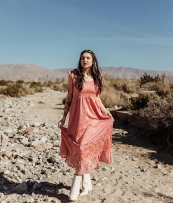 Dresses | Gimmicks Floral Jacquard Maxi Dress Coral