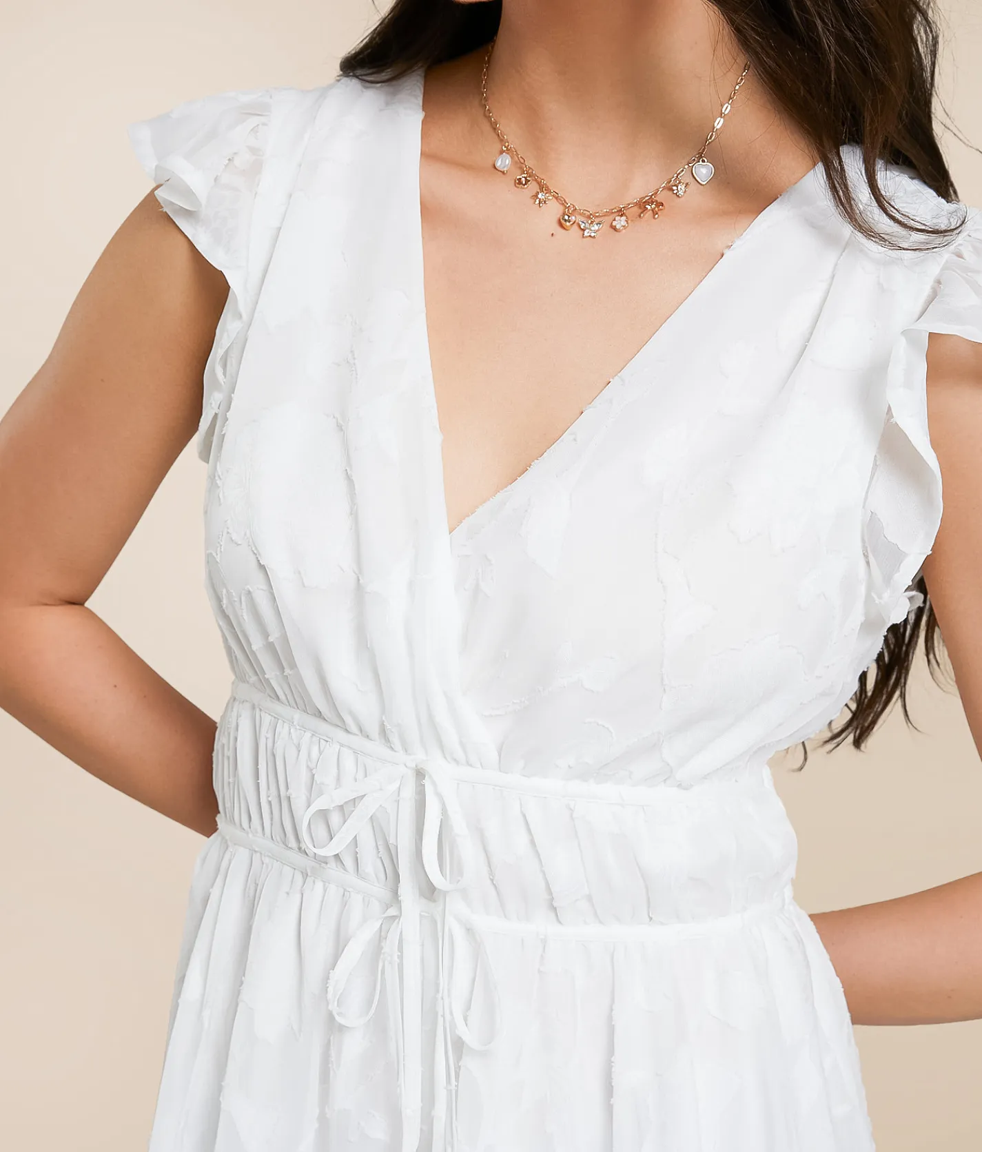 Rompers & Jumpsuits | Willow & Root Floral Jacquard Romper White